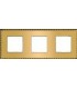 Рамка на 3 поста гор/верт FEDE TOLEDO, real gold FD01213OR