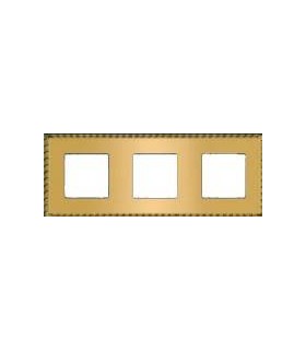Рамка на 3 поста гор/верт FEDE TOLEDO, real gold FD01213OR