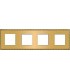 Рамка на 4 поста гор/верт FEDE TOLEDO, real gold FD01214OR