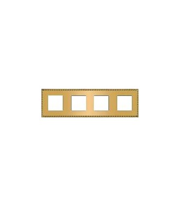 Рамка на 4 поста гор/верт FEDE TOLEDO, real gold FD01214OR