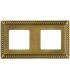 Рамка на 2 поста гор/верт FEDE SEVILLA, bright patina FD01232PB