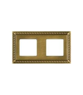 Рамка на 2 поста гор/верт FEDE SEVILLA, bright patina FD01232PB