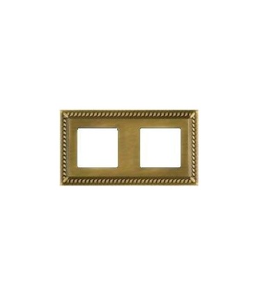 Рамка на 2 поста гор/верт FEDE SEVILLA, bright patina FD01232PB
