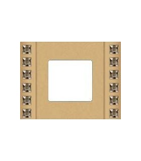 Рамка на 1 пост гор/верт FEDE Crystal De Luxe Decor, с кристаллами, real gold FD01281OR