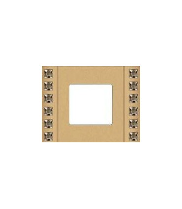 Рамка на 1 пост гор/верт FEDE Crystal De Luxe Decor, с кристаллами, real gold FD01281OR