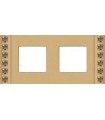 Рамка на 2 поста гор/верт FEDE Crystal De Luxe Decor, с кристаллами, real gold FD01282OR