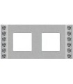 Рамка на 2 поста гор/верт FEDE Crystal De Luxe Decor, с кристаллами, bright chrome FD01282CB