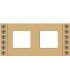Рамка на 2 поста гор/верт FEDE Crystal De Luxe Sand, с кристаллами, real gold FD01262OR
