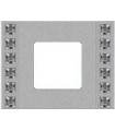 Рамка на 1 пост гор/верт FEDE Crystal De Luxe Sand, с кристаллами, bright chrome FD01261CB