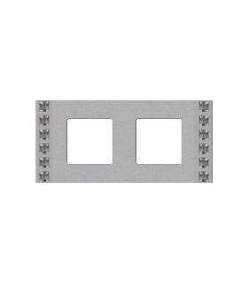 Рамка на 2 поста гор/верт FEDE Crystal De Luxe Sand, с кристаллами, bright chrome FD01262CB