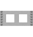 Рамка на 2 поста гор/верт FEDE Crystal De Luxe Sand, с кристаллами, bright chrome FD01262CB