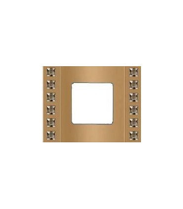 Рамка на 1 пост гор/верт FEDE Crystal De Luxe Velvet, с кристаллами, real gold FD01271OR