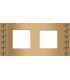 Рамка на 2 поста гор/верт FEDE Crystal De Luxe Velvet, с кристаллами, real gold FD01272OR