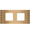 Рамка на 2 поста гор/верт FEDE Crystal De Luxe Velvet, с кристаллами, real gold FD01272OR