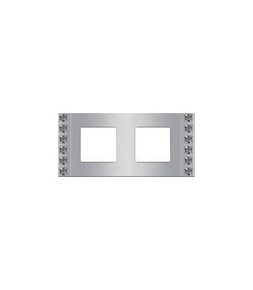 Рамка на 2 поста гор/верт FEDE Crystal De Luxe Velvet, с кристаллами, bright chrome FD01272CB