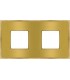 Рамка на 2 поста гор/верт FEDE BELLE EPOQUE METAL GOLD, bright gold + bright gold FD01432OBOB