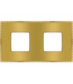 Рамка на 2 поста гор/верт FEDE BELLE EPOQUE METAL GOLD, bright gold + bright gold FD01432OBOB