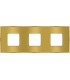 Рамка на 3 поста гор/верт FEDE BELLE EPOQUE METAL GOLD, bright gold + bright gold FD01433OBOB
