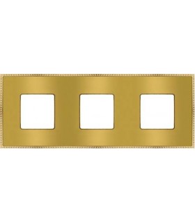 Рамка на 3 поста гор/верт FEDE BELLE EPOQUE METAL GOLD, bright gold + bright gold FD01433OBOB