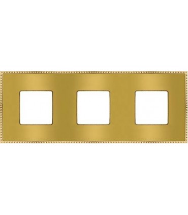 Рамка на 3 поста гор/верт FEDE BELLE EPOQUE METAL GOLD, bright gold + bright gold FD01433OBOB