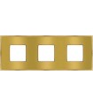 Рамка на 3 поста гор/верт FEDE BELLE EPOQUE METAL GOLD, bright gold + bright gold FD01433OBOB
