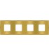 Рамка на 4 поста гор/верт FEDE BELLE EPOQUE METAL GOLD, bright gold + bright gold FD01434OBOB