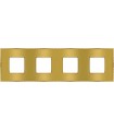 Рамка на 4 поста гор/верт FEDE BELLE EPOQUE METAL GOLD, bright gold + bright gold FD01434OBOB