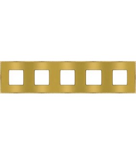 Рамка на 5 постов гор/верт FEDE BELLE EPOQUE METAL GOLD, bright gold + bright gold FD01435OBOB