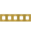 Рамка на 5 постов гор/верт FEDE BELLE EPOQUE METAL GOLD, bright gold + bright gold FD01435OBOB