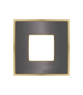 Рамка на 1 пост FEDE BELLE EPOQUE METAL GOLD, graphite + bright gold FD01431GROB