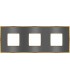 Рамка на 3 поста гор/верт FEDE BELLE EPOQUE METAL GOLD, graphite + bright gold FD01433GROB