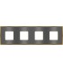 Рамка на 4 поста гор/верт FEDE BELLE EPOQUE METAL GOLD, graphite + bright gold FD01434GROB