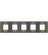 Рамка на 5 постов гор/верт FEDE BELLE EPOQUE METAL GOLD, graphite + bright gold FD01435GROB