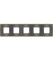 Рамка на 5 постов гор/верт FEDE BELLE EPOQUE METAL GOLD, graphite + bright gold FD01435GROB