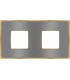 Рамка на 2 поста гор/верт FEDE BELLE EPOQUE METAL GOLD, bright chrome + bright gold FD01432CBOB