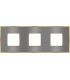 Рамка на 3 поста гор/верт FEDE BELLE EPOQUE METAL GOLD, bright chrome + bright gold FD01433CBOB
