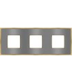 Рамка на 3 поста гор/верт FEDE BELLE EPOQUE METAL GOLD, bright chrome + bright gold FD01433CBOB