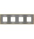 Рамка на 4 поста гор/верт FEDE BELLE EPOQUE METAL GOLD, bright chrome + bright gold FD01434CBOB
