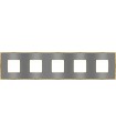 Рамка на 5 постов гор/верт FEDE BELLE EPOQUE METAL GOLD, bright chrome + bright gold FD01435CBOB
