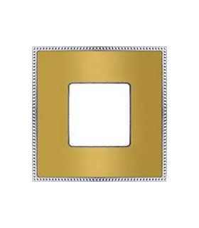 Рамка на 1 пост гор/верт FEDE BELLE EPOQUE METAL CHROME, bright gold + bright chrome FD01431OBCB