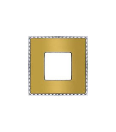 Рамка на 1 пост гор/верт FEDE BELLE EPOQUE METAL CHROME, bright gold + bright chrome FD01431OBCB