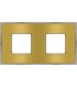 Рамка на 2 поста гор/верт FEDE BELLE EPOQUE METAL CHROME, bright gold + bright chrome FD01432OBCB