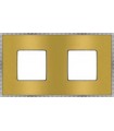 Рамка на 2 поста гор/верт FEDE BELLE EPOQUE METAL CHROME, bright gold + bright chrome FD01432OBCB