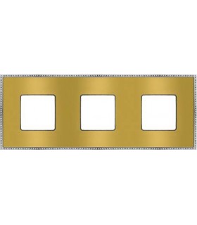 Рамка на 3 поста гор/верт FEDE BELLE EPOQUE METAL CHROME, bright gold + bright chrome FD01433OBCB