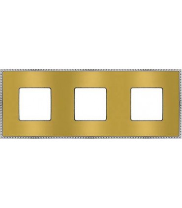 Рамка на 3 поста гор/верт FEDE BELLE EPOQUE METAL CHROME, bright gold + bright chrome FD01433OBCB
