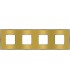 Рамка на 4 поста гор/верт FEDE BELLE EPOQUE METAL CHROME, bright gold + bright chrome FD01434OBCB
