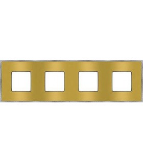 Рамка на 4 поста гор/верт FEDE BELLE EPOQUE METAL CHROME, bright gold + bright chrome FD01434OBCB
