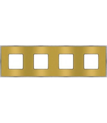 Рамка на 4 поста гор/верт FEDE BELLE EPOQUE METAL CHROME, bright gold + bright chrome FD01434OBCB