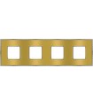 Рамка на 4 поста гор/верт FEDE BELLE EPOQUE METAL CHROME, bright gold + bright chrome FD01434OBCB
