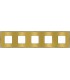 Рамка на 5 постов гор/верт FEDE BELLE EPOQUE METAL CHROME, bright gold + bright chrome FD01435OBCB